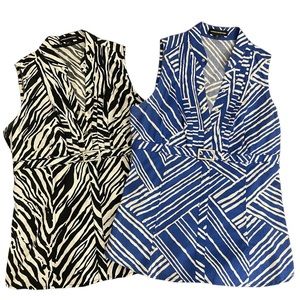 *BUNDLE* 2 Express Print Sleeveless Blouses/Tops, Medium